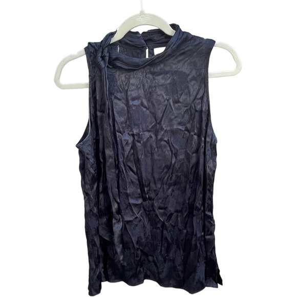 NWT MOULINETTE SOEURS ANTHROPOLOGIE FLORAL BECK RIE BLACK SATIN FLORAL BLOUSE - Picture 2 of 6